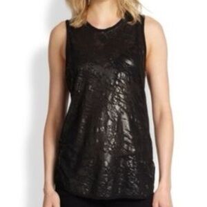 Rag & Bone Cotton Graphic Tank Top in Black Size Medium💕